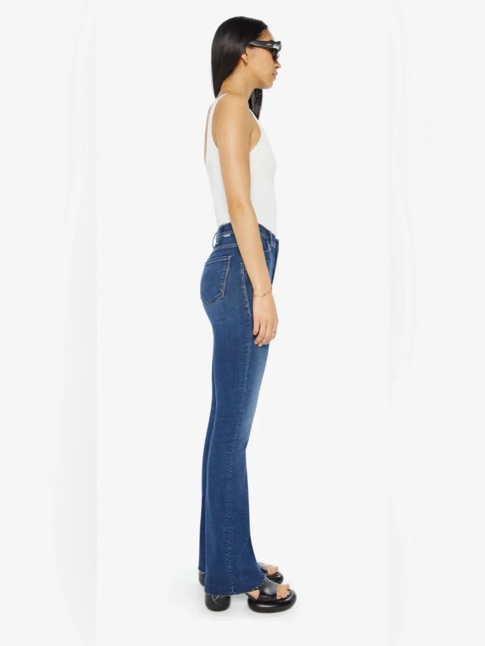 MOTHER Denim The Hustler Heel Fray Jeans in Yakkity Yak Size 26